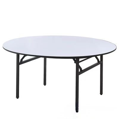 OEM গোলাকার প্লাস্টিকের ভাঁজ টেবিল MDF ভাঁজ গোলাকার ভোজ টেবিল